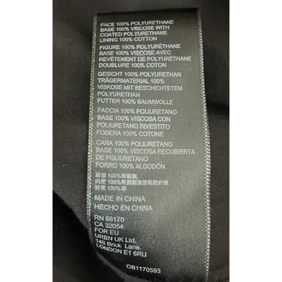 Free People Fake Out Black Faux Leather Mini Skirt Size 2 Mob Wife Grunge Goth - Picture 7 of 7